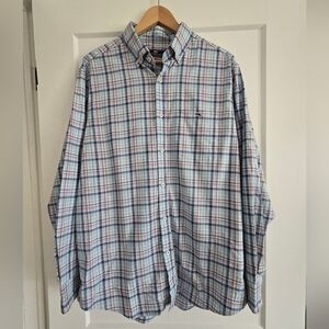 Vineyard Vines Mens Large Classic Fit Tucker Pink/blue Shirt